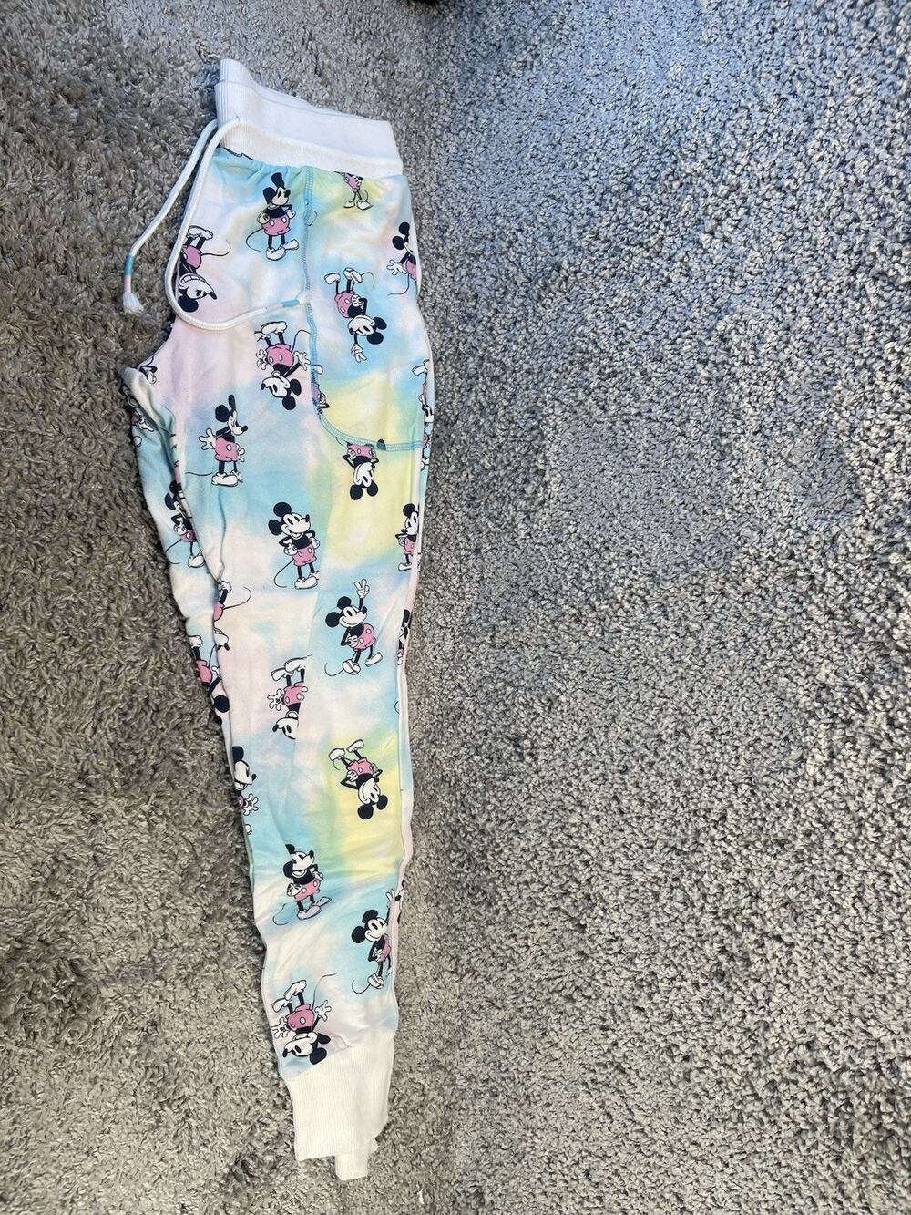 Disney Mickey Mouse Womens Sleepwear Pajamas Pants Lounge Medium Multicolor